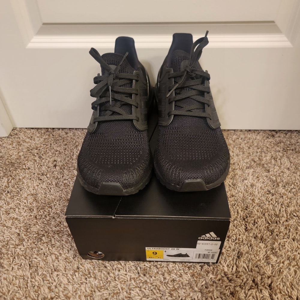 Adidas Ultra Boost 20 Womens Shoe - Triple Black - Picture 3 of 7